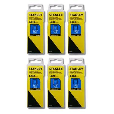 Imagem de 6 Grampos Grampeador Stanley Heavy Duty 12mm 1/2 Pol. Tapeceiro Marcen