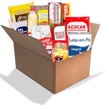 Imagem de Cesta Básica 12 Itens Produtos De Qualidade Doação Social