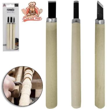 Imagem de Formao Para Entalhe De Madeira Artesanato Com 3 Pecas - Bons Cheff