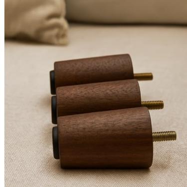 Imagem de Pés para cama Box 6 cm Cor Imbuia 6 Unidades