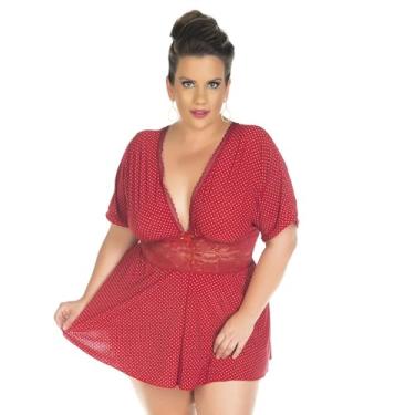 Imagem de Camisola Plus Size Fabi Azul Pimenta Sexy