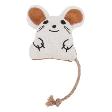 Imagem de Pssopp Brinquedo Interativo de Mastigação Interativa, Gato de Pelúcia Fetch Treine Tound Tough Toy para Tédio e Dentição Interna (Rato)