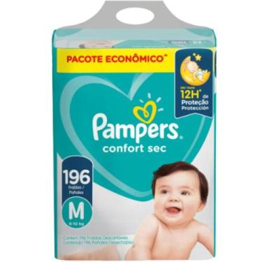 Imagem de FRALDA PAMPERS INFANTIL CONFORT SEC M COM 196 unidades