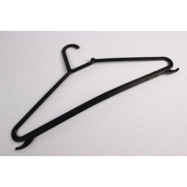 Imagem de Cabide de Plástico 10 Peças Adulto Preto