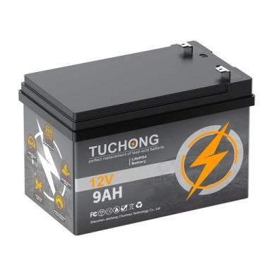Imagem de Bateria TUCHONG 12V 9Ah de lítio LiFePO4 com 15Ah BMS