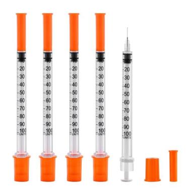 Imagem de Seringa com agulha Vaokin 1mL 31G 0,8 cm embalada individualmente
