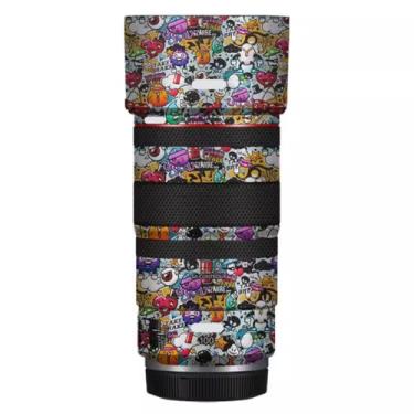 Imagem de 100 2.8 Lente Cap Skin Anti-Scratch Adesivo de Câmera para Canon RF 100 mm F2.8 Película Protetora Macro Decalque (Graffiti Branco)