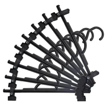 Imagem de Kit 10 Cabide com Presilha Plástico Adulto - Organizador para Calças, Saias, Bermudas, Shorts