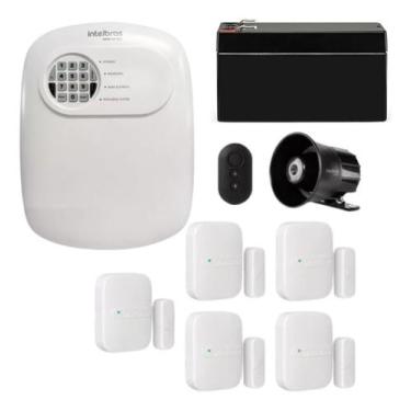 Imagem de Kit Alarme Intelbras ANM 24 NET Sem Fio com 5 Sensores de Abertura