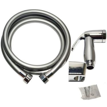 Imagem de Mangueira Pvc 1,7m Flexível Com Duchinha Cromada para Duchas Chuveiros