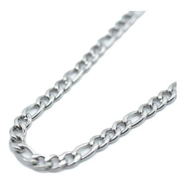 Imagem de Corrente Cordão Masculino 3x1 70cm Aço Inox Prata - PAPILLON SEMI JÓIA