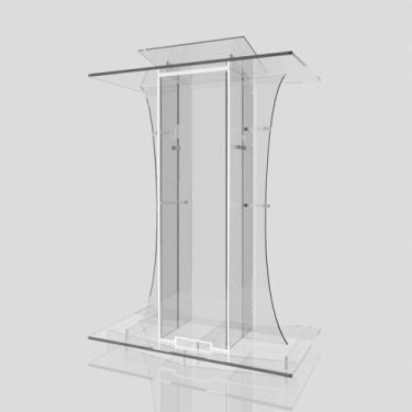 Imagem de Púlpito Resistente 8mm Bonito Igreja Empresarial Eventos com Gravação 