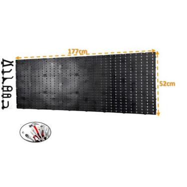 Imagem de Painel Expositor De Ferramentas Modular 177cm x 52cm Em Plástico Perfu