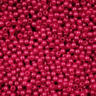 Imagem de PÉROLA DE ABS LISA Nº 04 20G PEROLA 4MM - IMPORTAÇÃO, Vermelho cereja