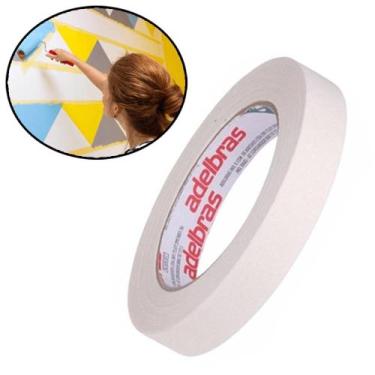 Imagem de Fita Crepe Adelbras Masc 710 Para Pintura 18mm X 50m C/ 6 unidades, Fi