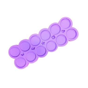 Imagem de R148 Molde de silicone 12 cavidades redondo resina decorar - confeitar