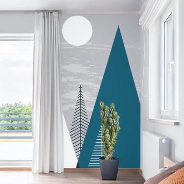 Imagem de Papel de Parede Painel Paisagem Montanhas Noite 2 rolos 3m² - Quartinh