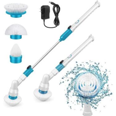 Imagem de Limpeza elétrica turbo esfrega escova ajustável à prova dwireless água