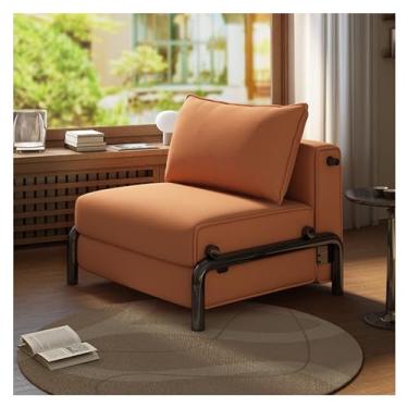 Imagem de Sofá-cama dobrável, sofá-cama dobrável, sofá-cama conversível, sofá conversível moderno para sala de estar, quarto, sofá de escritório em casa, cama de hóspedes, para escritório em casa (cor: laranja)