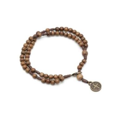 Imagem de PULSEIRA TERCO MAD IMBUIA 4MM C/MED S BENTO MINI OV