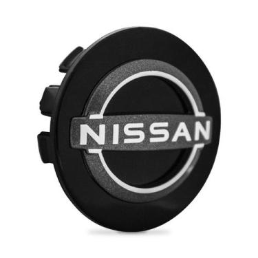 Imagem de Calota Meio Roda Logo Novo Nissan Kicks 2016 Até 2024 51mm Preta - DCA