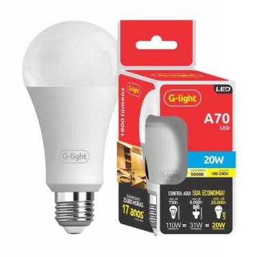 Imagem de Lâmpada High Led A70 20w G-light E27 Bivolt 3000k Luz Quente
