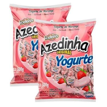 Imagem de Kit 2 Bala Azedinha Mastigável Sabor IOGURTE Cory 500g