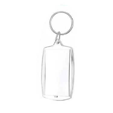 Imagem de Almencla 100 peças de chaveiros de acrílico com foto, chaveiro com argola dividida, inserção em branco, chaveiro transparente