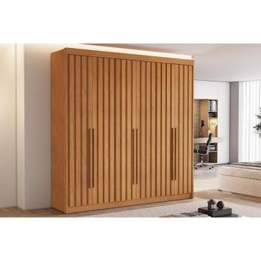 Imagem de Guarda Roupa Casal 6 Portas Ripadas E 6 Gavetas Portugal Cinamomo - Conquista