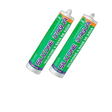 Imagem de Kit 2 Silicone Cinza Selante Acrílico Base Água E Aplicador