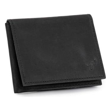 Imagem de Carteira Couro Legítimo Porta Cnh/cartões/cédulas com plástico(Preto)