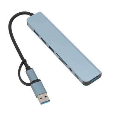 Imagem de GOWENIC Adaptador Multiporto, Alta Velocidade USB C CARTE DE ARMAZENO DE CURSO DE CURSO DE SERECIMENTO DE 3,5 Mm Porta DE Som 8 Em 1 Plugue e Reprodução para Tablet para PC