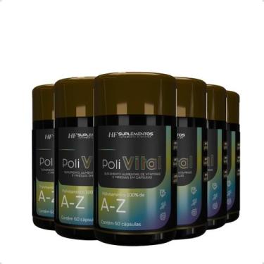 Imagem de 6x polivital a-z 60 caps hf suplementos