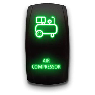 Imagem de Compressor de ar – Gravado a laser 5 pinos duplo pólo único compressor de ar mantido on-off DPST interruptor de alternância 20A 12V