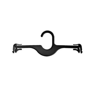 Imagem de Cabide para Lingerie em plástico tam 25,6 cm 3001 kit Ioplast, Preto, 