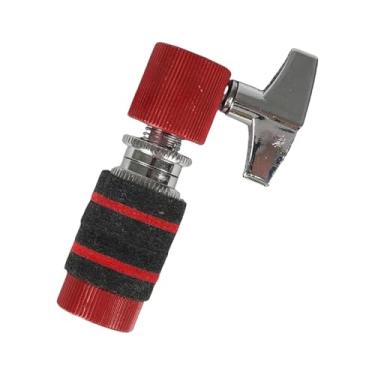 Imagem de oshhni Embreagem de prato de chimbal Suporte de prato de chimbal Ferragens de fixação Embreagem de alumínio resistente para tambor de jazz, Vermelho