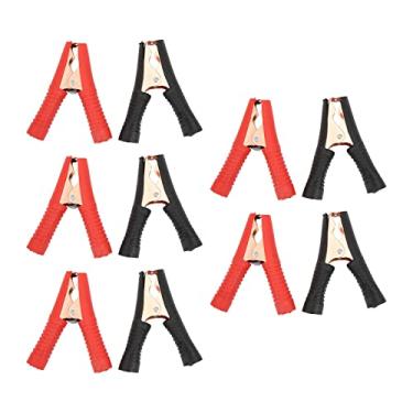 Imagem de Braçadeira de bateria resistente inversor fio conector braçadeiras 100A clipe de teste para carro caminhão baterias 5 conjuntos preto vermelho