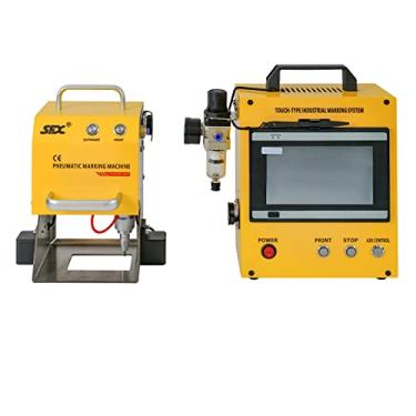 Imagem de US STOCK Máquina pneumática de gravação de metal 100W Dot Peen Máquina de gravação pneumática Dot Peen Tamanho 120 x 50 mm (4,7 x 2 polegadas) Profundidade 0,02-1 mm Máquina de gravação de metal