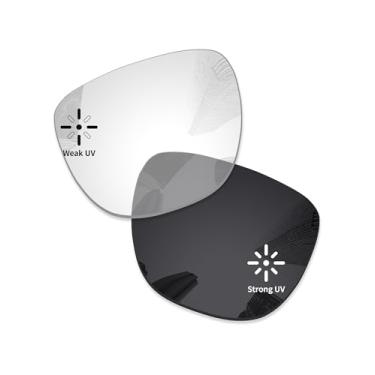 Imagem de Combine8 Lentes de reposição com proteção UV para óculos de sol RayBan Meta Wayfarer RW4008 53 mm resistentes a arranhões – cinza eclipse fotocromático – não polarizado