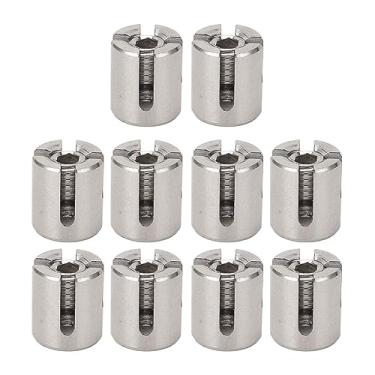 Imagem de Grampos de Cabo Cruzados de 10pcs, 316 Clipes de Corda de Aço Inoxidável de Aço Inoxidável 3 Mm, Acessórios do de Trilhos de Parede, Uso Externo Interno
