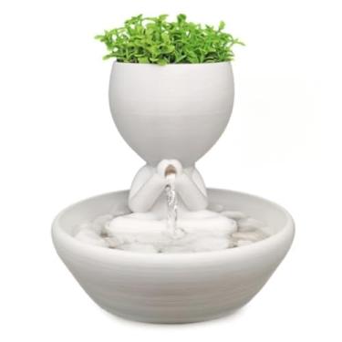 Imagem de FONTE DE ÁGUA ZEN BIVOLT DECORATIVA CASCATA PARA INTERIORES IDEAL COMO BEBEDOURO PARA GATOS E DECORAÇÃO DE AMBIENTES