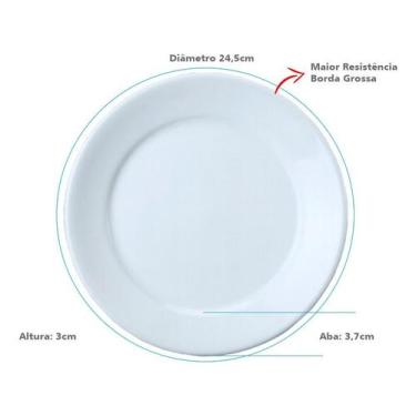 Imagem de Jogo 6 Pratos Rasos Porcelana Convencional Bar Hotel Germer