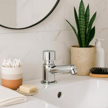 Imagem de Torneira de Bancada Eco Plus Automática Pequena Higiban