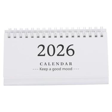 Imagem de SHINEOFI Mini calendário 2026: calendário de mesa pequeno 2025. 07-2026. 12, 18 planejador de flip mensal para casa, escola, escritório, suprimentos, branco