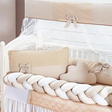 Imagem de Kit 11 peças Berço Americano Trançado Doce Bebe Protetor Quarto Bebe L