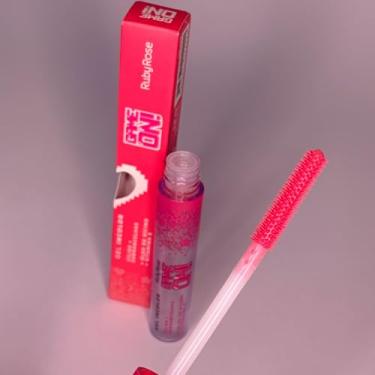 Imagem de Gel para Sobrancelhas e Cílios com Óleo de Rícino, Rosa, Fórmula Hidratante, Embalagem com Aplicador