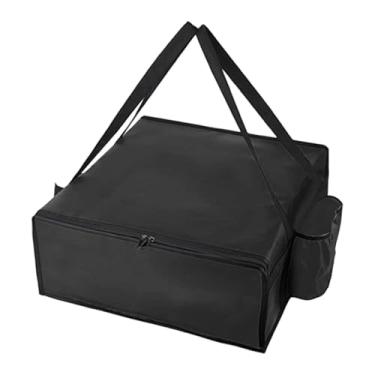 Imagem de SiaBiced Bolsa térmica para transporte de pizza, grande capacidade, reutilizável, à prova d'água, profissional, pessoal, para, aquecedor de, Black L