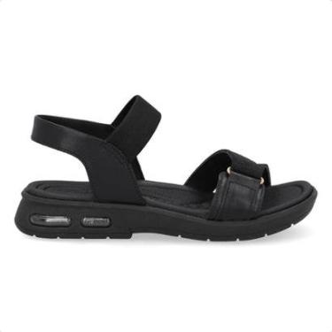 Imagem de Sandália Usaflex Feminina Elástico Salto Baixo Amortecimento Bolha Casual UD14001-Feminino