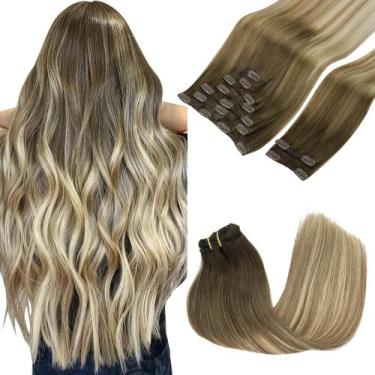 Imagem de Extensões de cabelo Clip in GOO GOO Real Human Hair 22 polegadas 150g