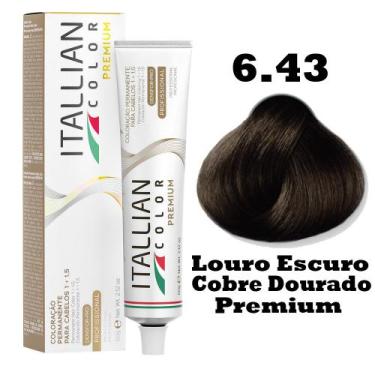 Imagem de Coloração Itallian Color 60g Louro Escuro Cobre Dourado Premium 6.43
